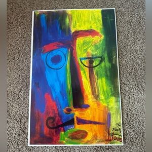 CUSTOM MYSTERIOUS MUSTACHE GENTLEMEN PAINTING ART PRINT 11x17 - 2009 FUNKY